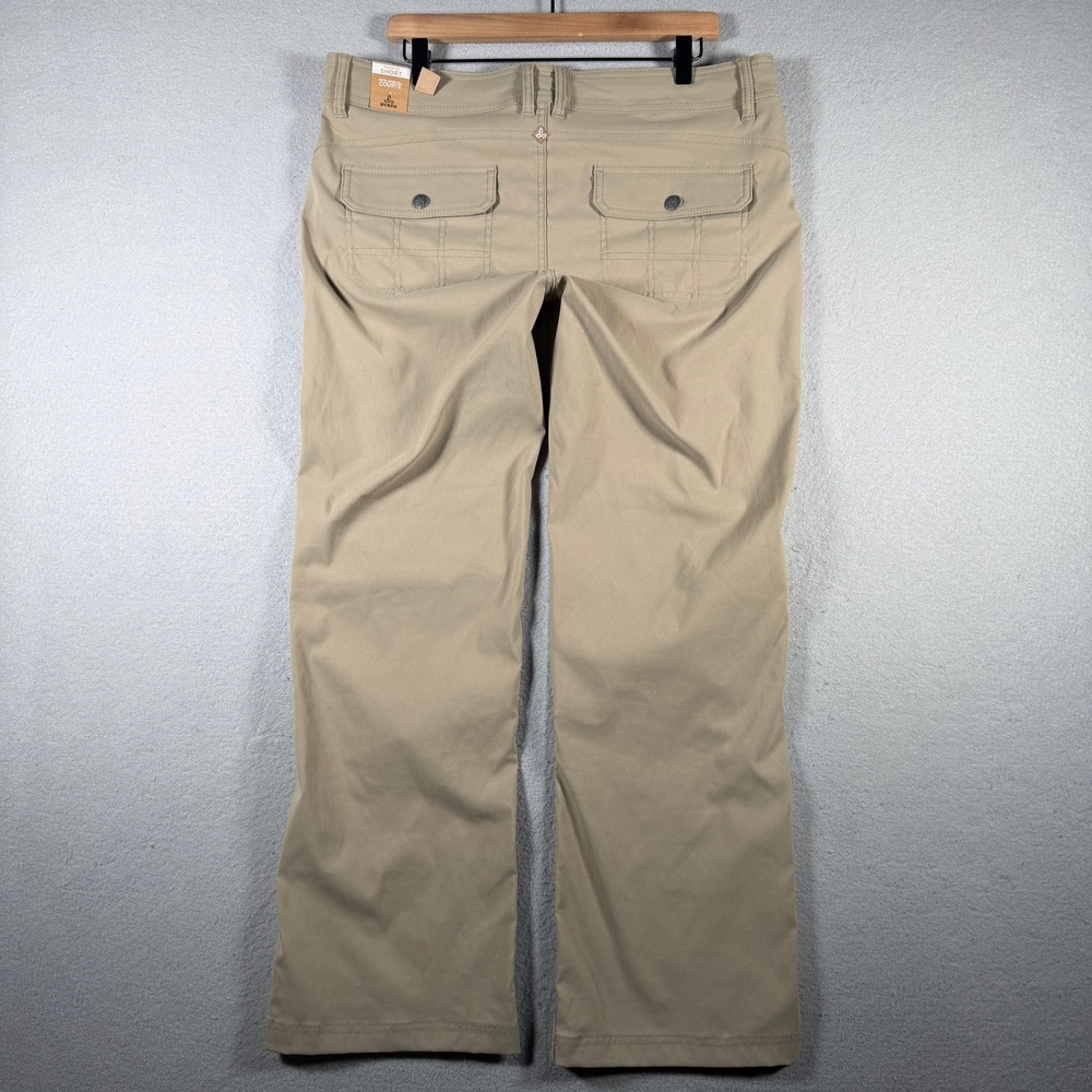 Prana Halle Hiking Pants Dark Khaki Womens 14 Short W4HASH113 Stretch Zion - Picture 2 of 16